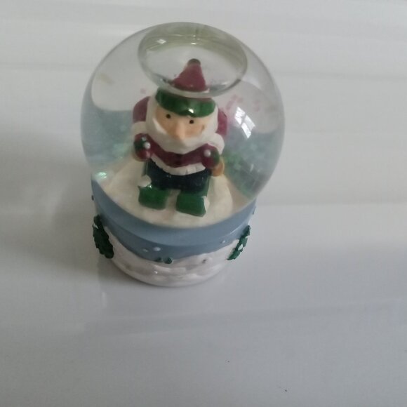 Sledding Santa Snowglobe Mini Christmas Holiday Gift Snowglobe - Picture 10 of 10